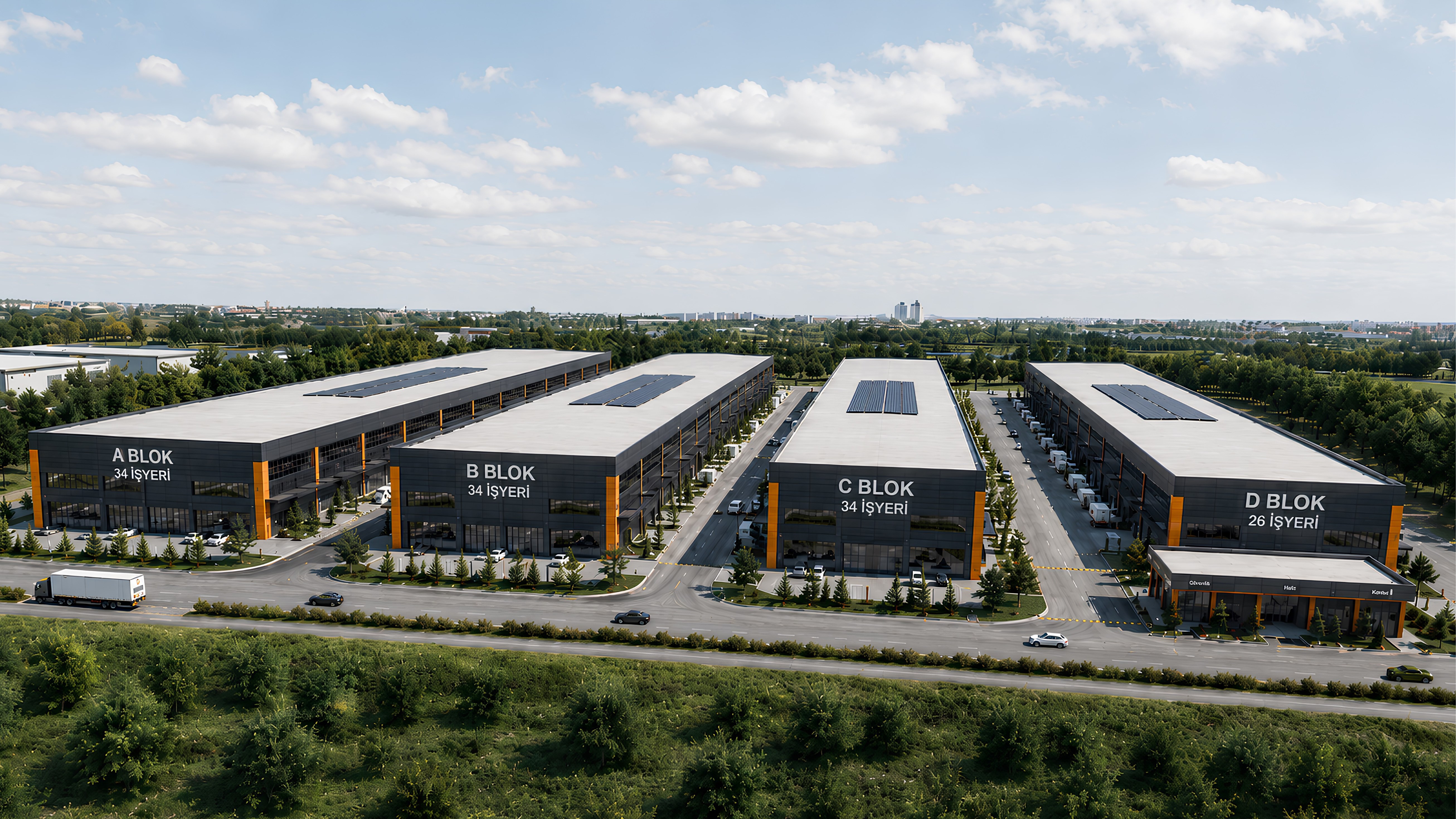Nehir Sanayi Sitesi blok yerleşimi